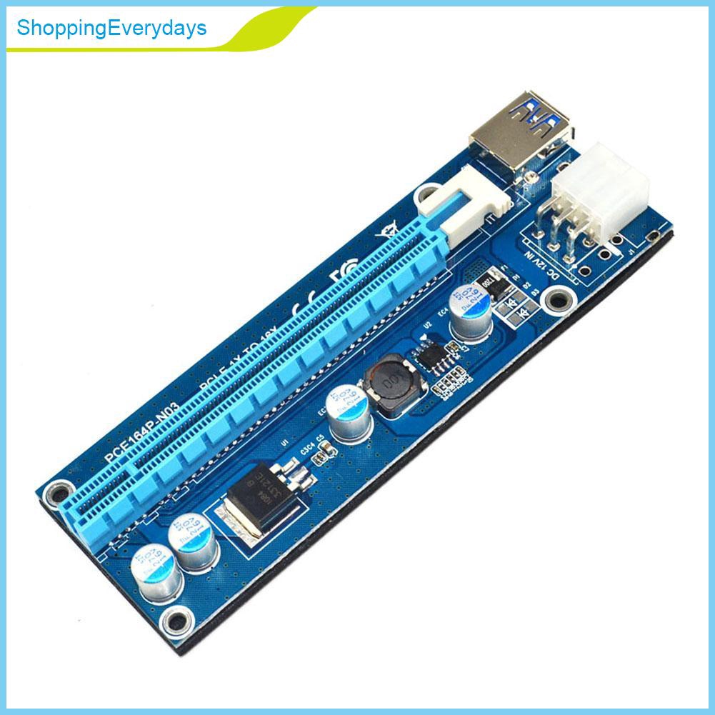 Usb 3 0 Pci E Express 16x Riser Card Adapter For Bitcoin Mining Shopee Singapore