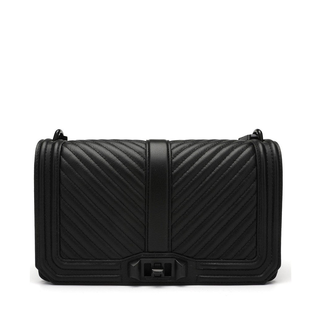 chevron quilted love crossbody