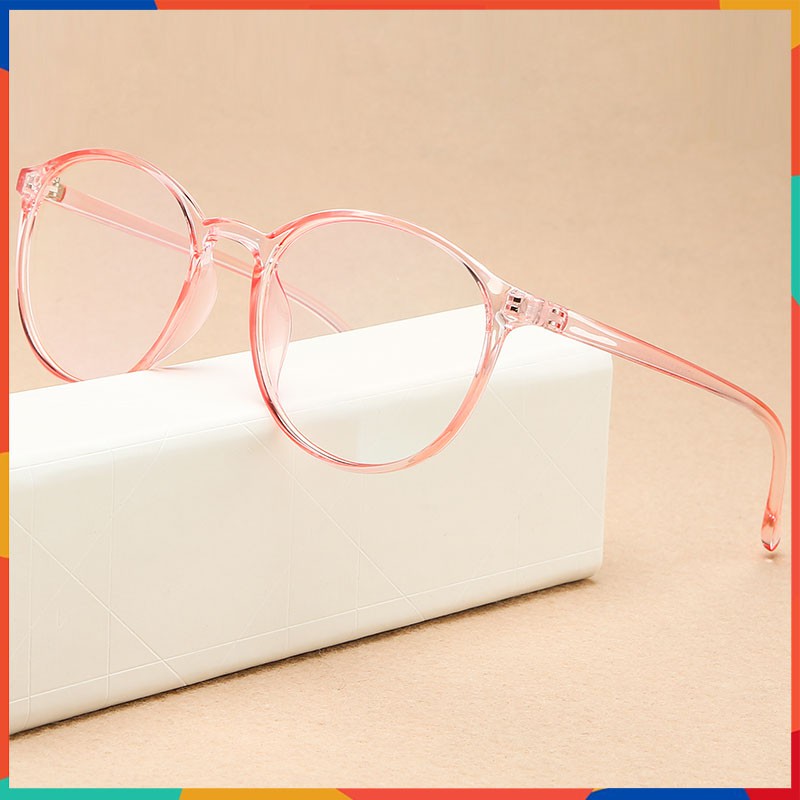 Minimalist Plastic Frame Glasses Cermin Mata Bulat Women Man Eyeglasses Clear Lens Shopee Singapore