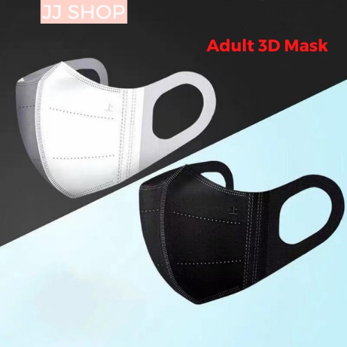 Image of SG READY STOCK Adult 3D Face Mask 3 Layer Non-woven Fabric Anti-dust Safe Breathable Face Mask #0