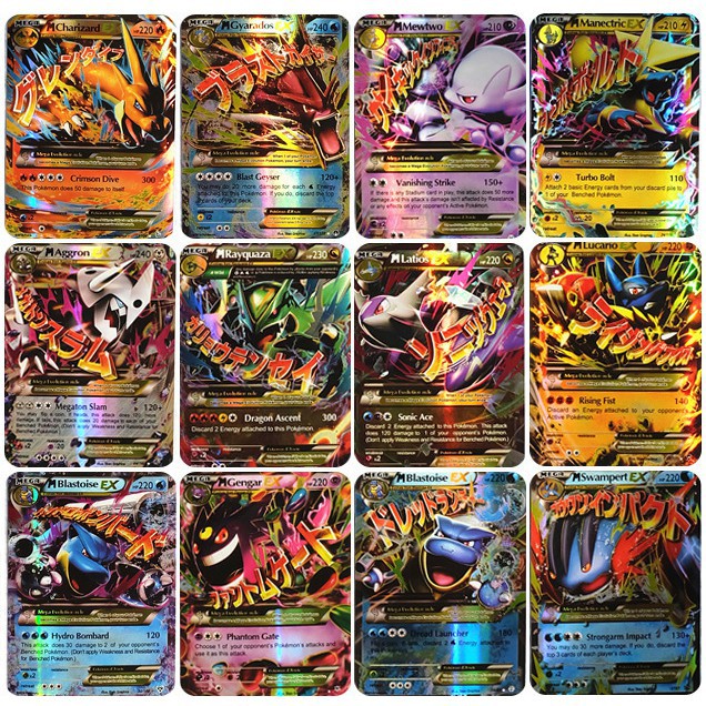 Pokemon Trading Cards Tcg Gx Mega Ex Vmax Team Sun Moon Sword Shield Party Flash Shiny Game Card Children Boys Toys Shopee Singapore