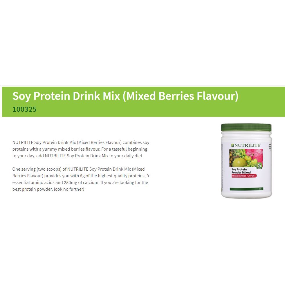 Nutrilite Protein Powder 450g All Plant Mix Berries Chocolate Greentea Shopee Singapore