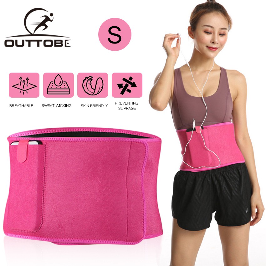Outtobe Sweat Belt Waist Slimming Belt Sports Waist Belt Fitness Belt