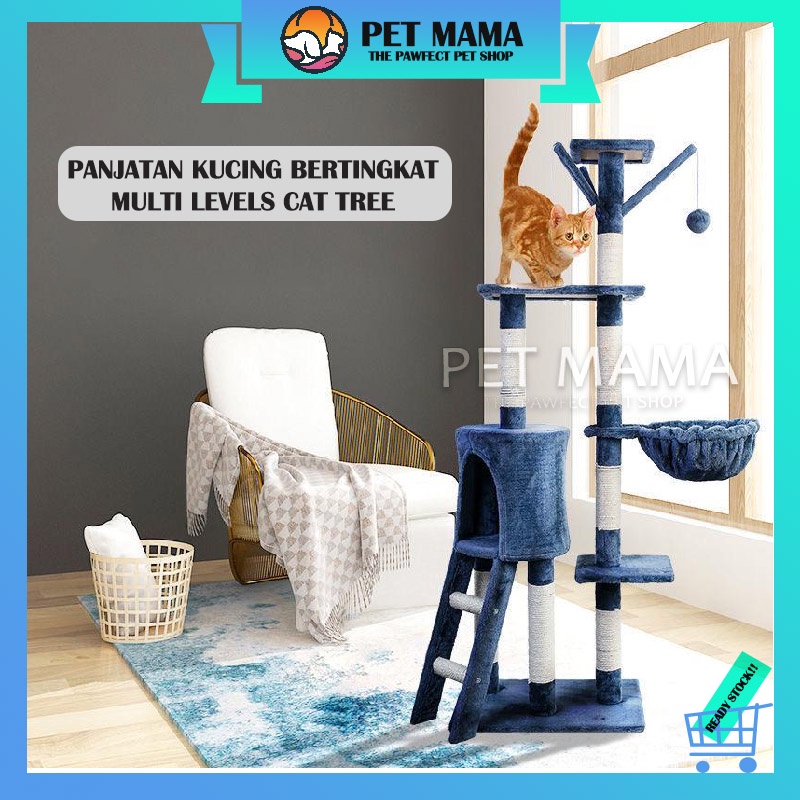 Petmama Premium Cat Tree Cat Condo Bed Scratcher House Cat Tower Hammock Cat Tree Tier Cat Climbing Pt009 Shopee Singapore