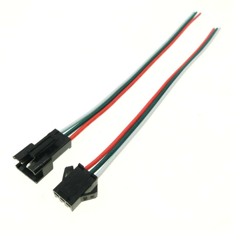 2pin 3pin 4pin 5pin Male And Female 22AWG JST SM Connector Plug led strip light 