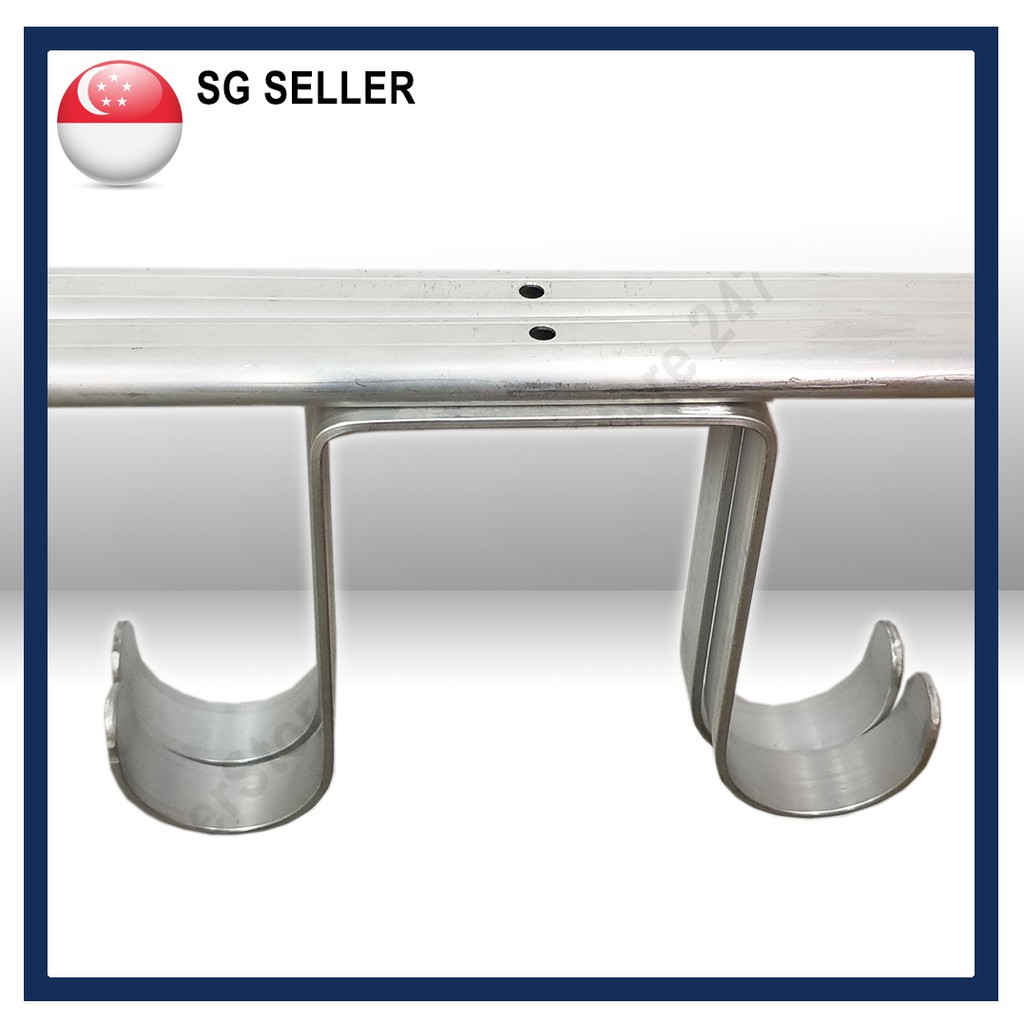 Ceiling Bamboo Pole Hanger Clothes Pole Hanger 6 Hooks 8 Hooks