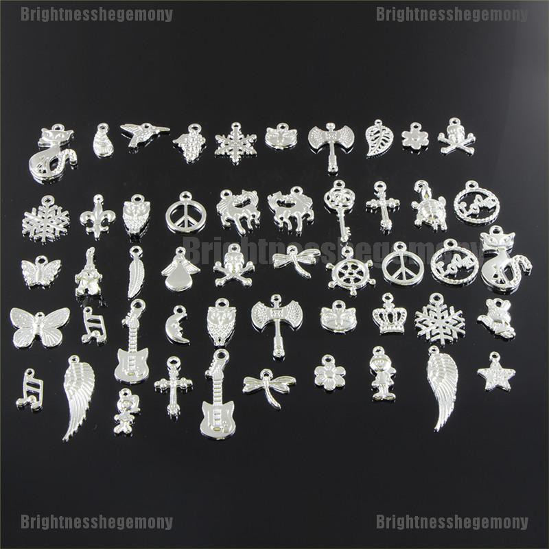 50PC Vintage Metal Mixed Heart Charms Pendants For Handmade ...