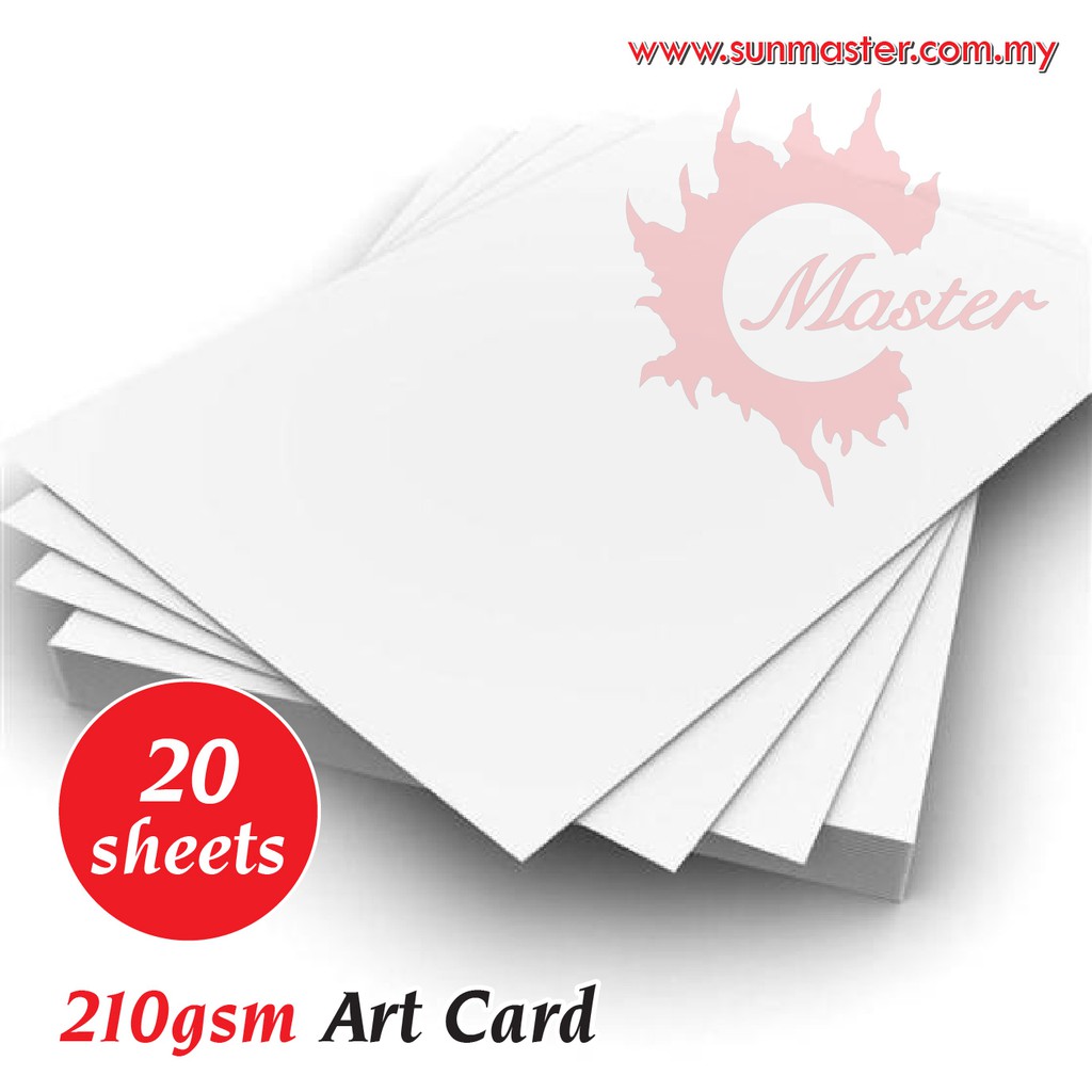 Shop Malaysia A4 210gsm Art Card 20pcs Shopee Singapore