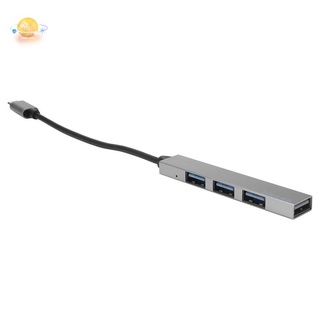 Type-C To 4 Usb Hub Expander Ultra-Thin Mini Portable 4 ports (including 1 USB 3.0, 3 other 2.0) Hub Usb Power Interface For Mac-Book Laptop Tablet Computer