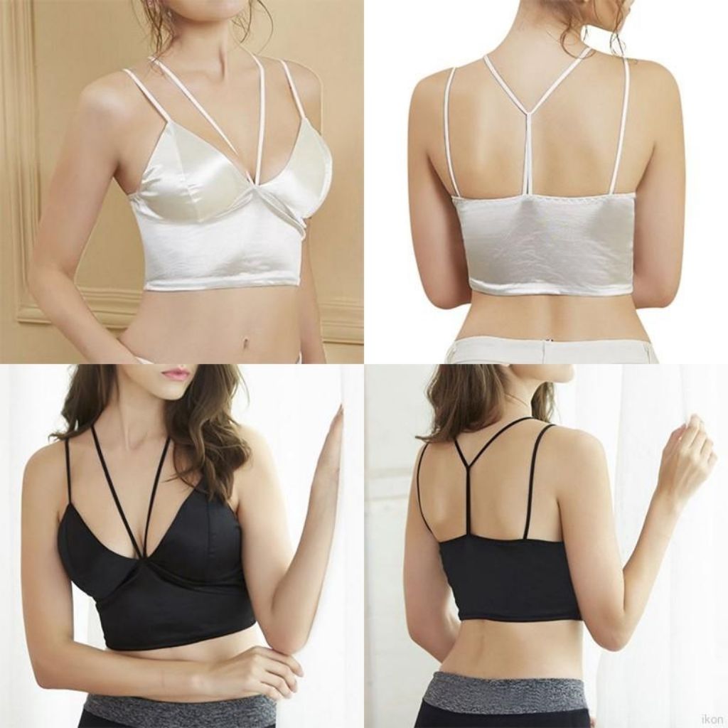 satin halter crop top