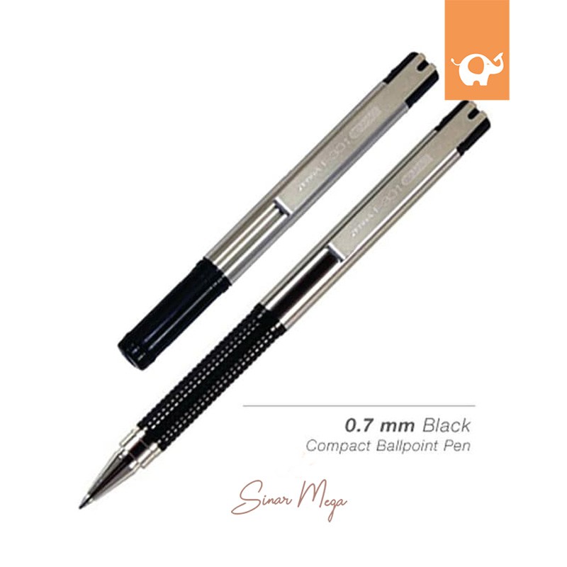 Zebra Ballpoint Pen F301 Compact 0.5mm Black / Pulpen (Pakde) Hitz