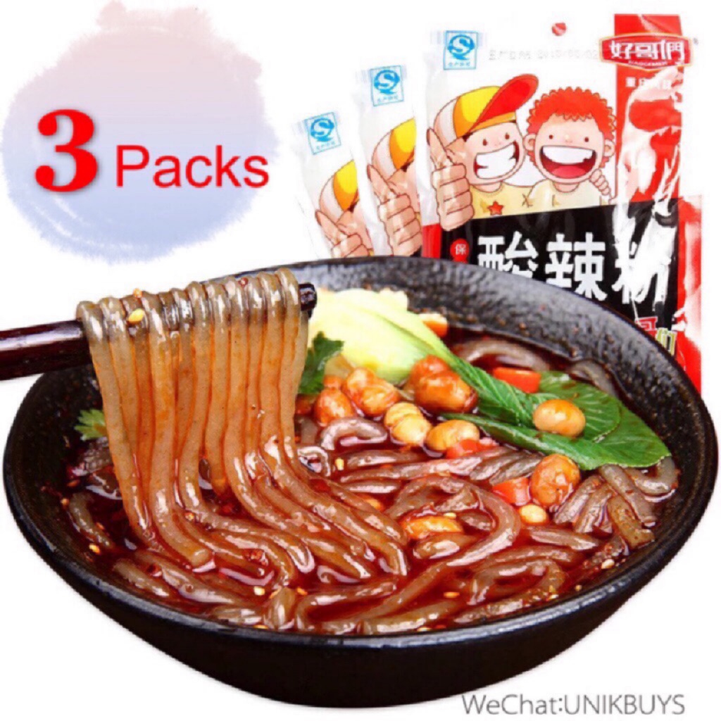 【3 packs】szechwan hot sour spicy glass noodles chongqing vermicelli 260g x 3pack suan la fen