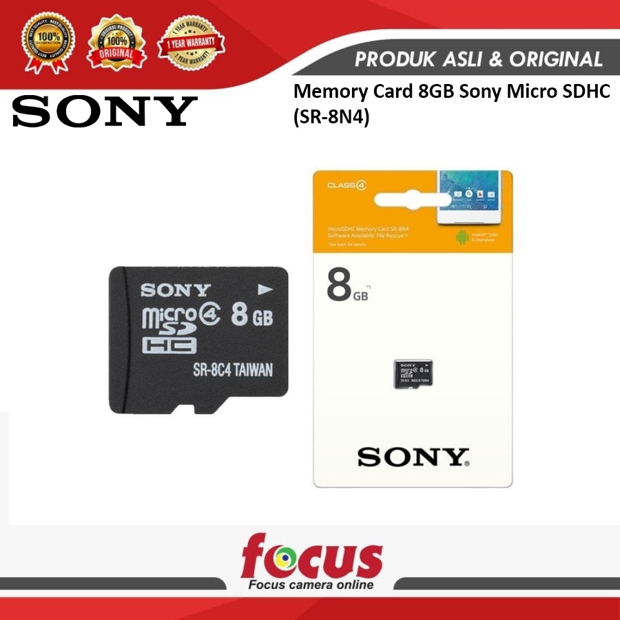 8gb Sony Micro SDHC / Sony 8GB Micro SDHC SR-8N4 Memory Card
