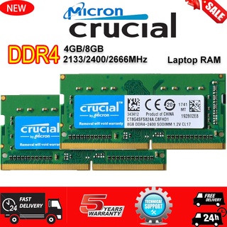 Micron Crucial Laptop DDR4 4GB 8GB RAM 2133/2400/2666MHz Macbook Memory SODIMM PC4-17000 19200 21300