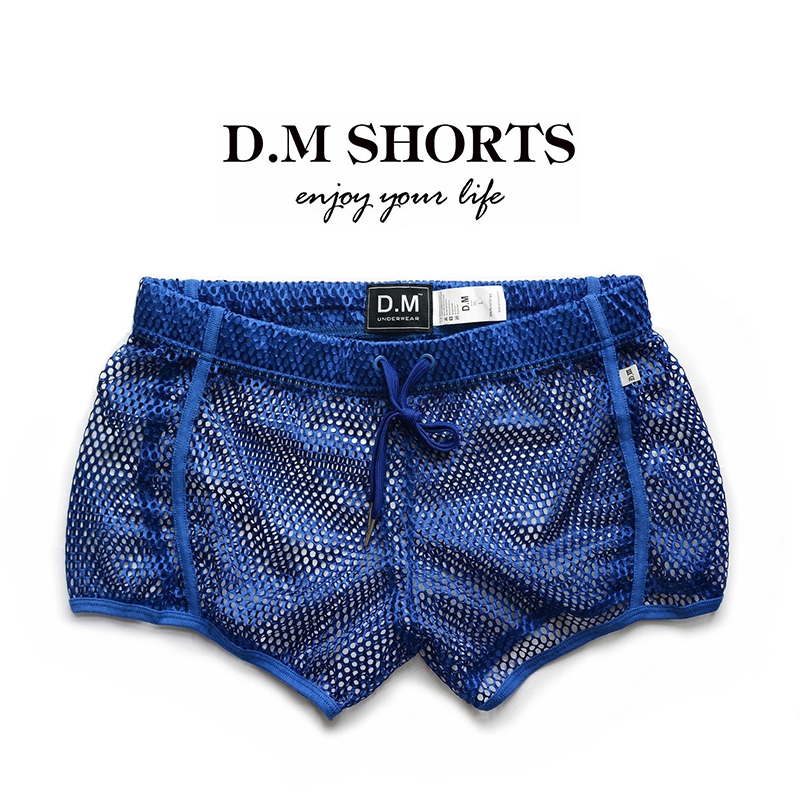 D M Men Boxer Men S Sexy Mesh Perspective Underwear Home Shorts Shopee Singapore