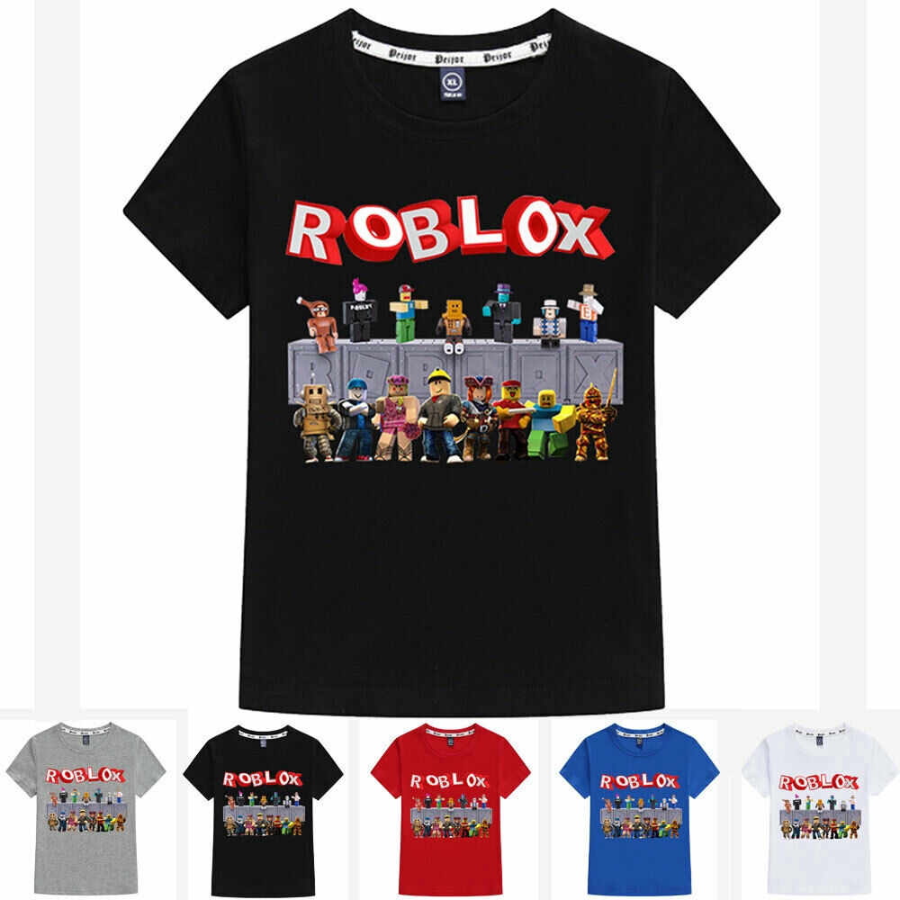 New Roblox Boys Girls Short Sleeve T Shirts Cotton Tops Tee Shirts Clothes Gift Shopee Singapore - 2019 roblox t shirt for baby boys girls children game tops cartoon kids tees short sleeve summer clothes from kidsshow 383 dhgatecom