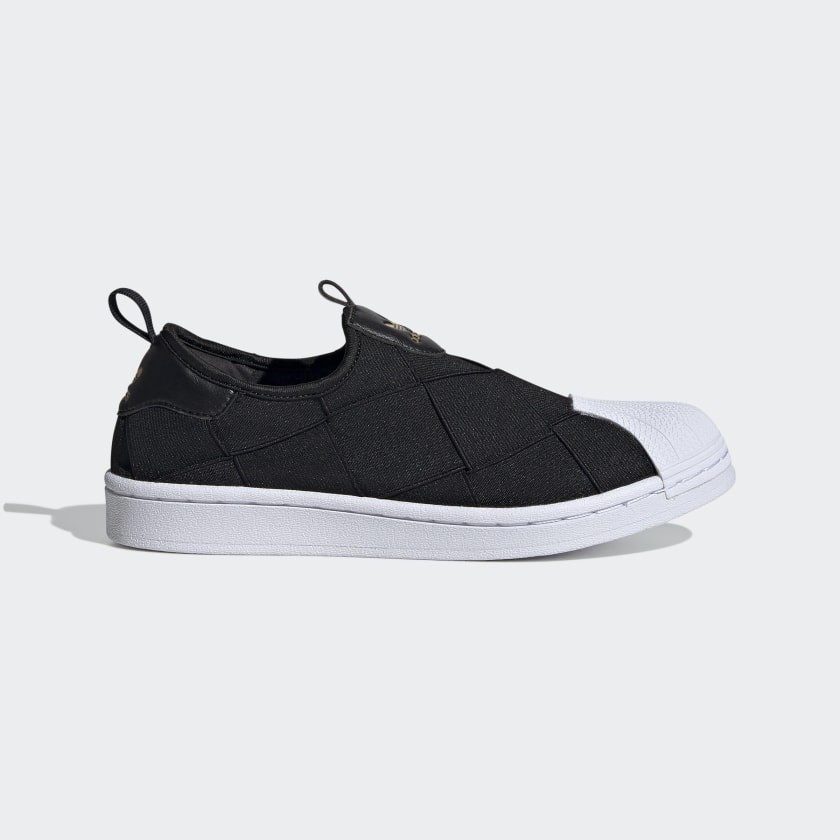 adidas black slip on sneakers