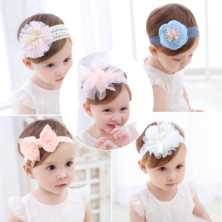 Tr Newborn Baby Girls Infant Hair Accessories Headbands Hair