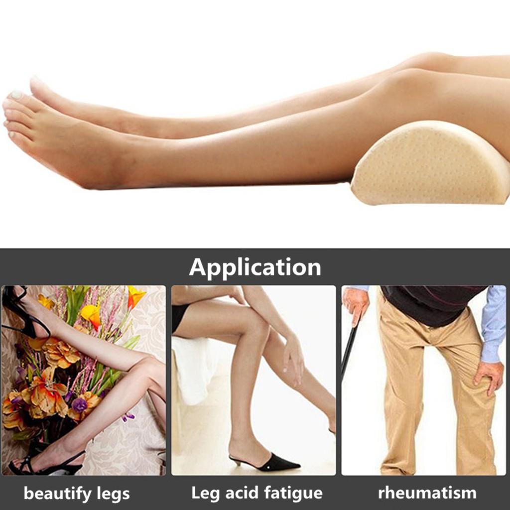 Good Rebound Menory Foam Hlaf Moond Lumbar Pillow Bed Back Leg