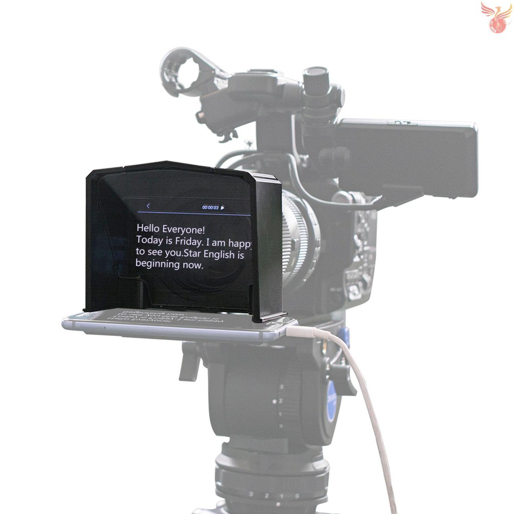 Bestview T1 Portable Mobile Phone Teleprompter Prompter with Remote Control for Smartphone Less
