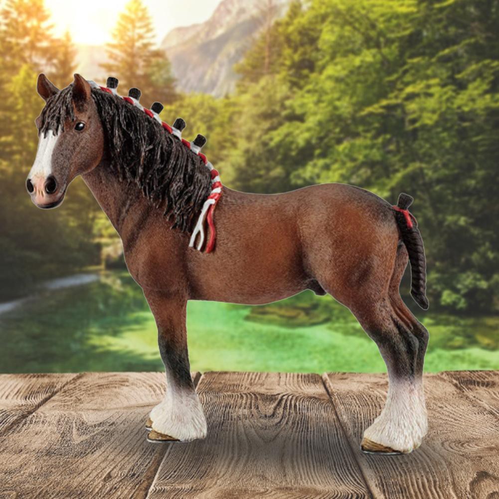 5inch North America Clydesdale Gelding Horse Toy Figurine Pvc Figures