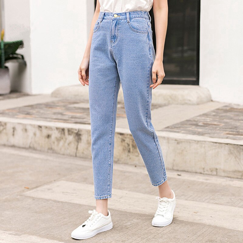 Harem Jeans Denim Pants For Women High Waist Loose Cotton Mom Jeans Boyfriend Denim Trousers Vintage Jeans Mujer Shopee Singapore