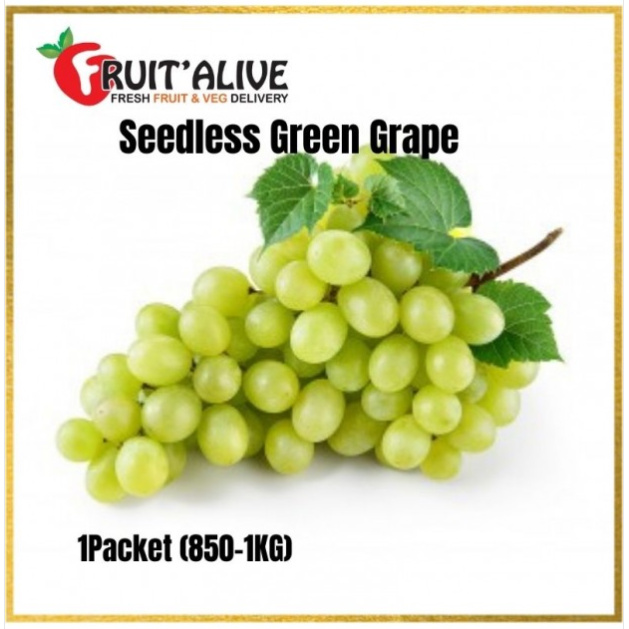 SEEDLESS GREEN GRAPE AUTUMN CRIPE 无籽青葡萄 FROM PERU 900G-1KG (FRUIT)
