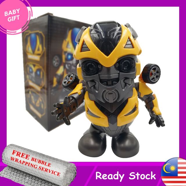 Dance Hero Super Hero Transformer Bumblebee Kids Baby Electric Dancing Toys Light And Music Mainan Viral Robot Menari Shopee Singapore