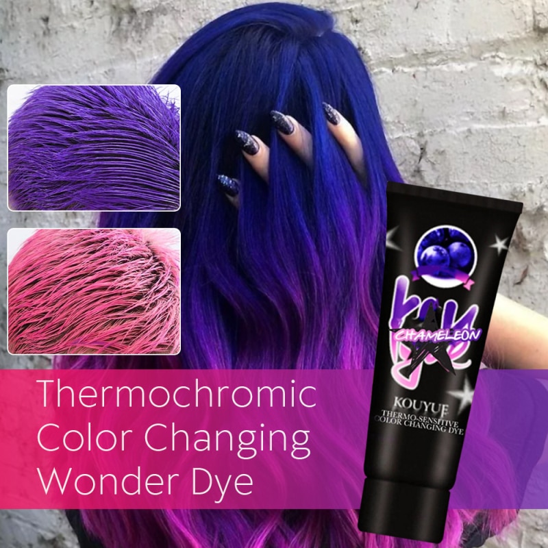 Hot Sale Thermochromic Hair Dye Semi Permanent Popular Hair Color Grey Purple Green Blue Thermo Sensing Dye Cream Cosmet Shopee Singapore