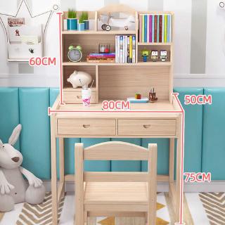 Full Solid Wood Children Study Table Child Desk Bookshelf Group