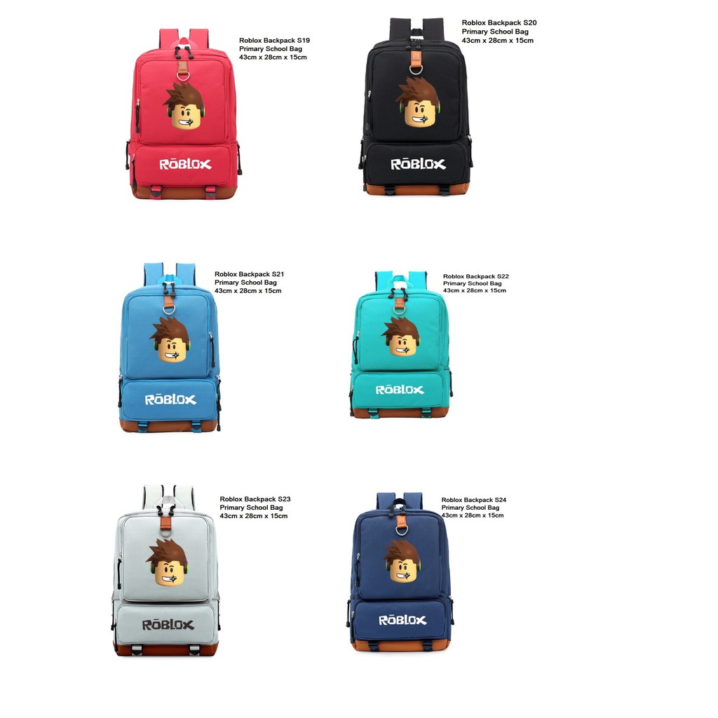 Roblox Primary School Bag Roblox School Backpack Roblox Bag Shopee Singapore - blue supreme hoodie with backpack roblox