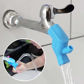 Children's Dual-use Candy-colored High-elastic Silicone Faucet Extender Brushing Teeth Gargle Guide Sink