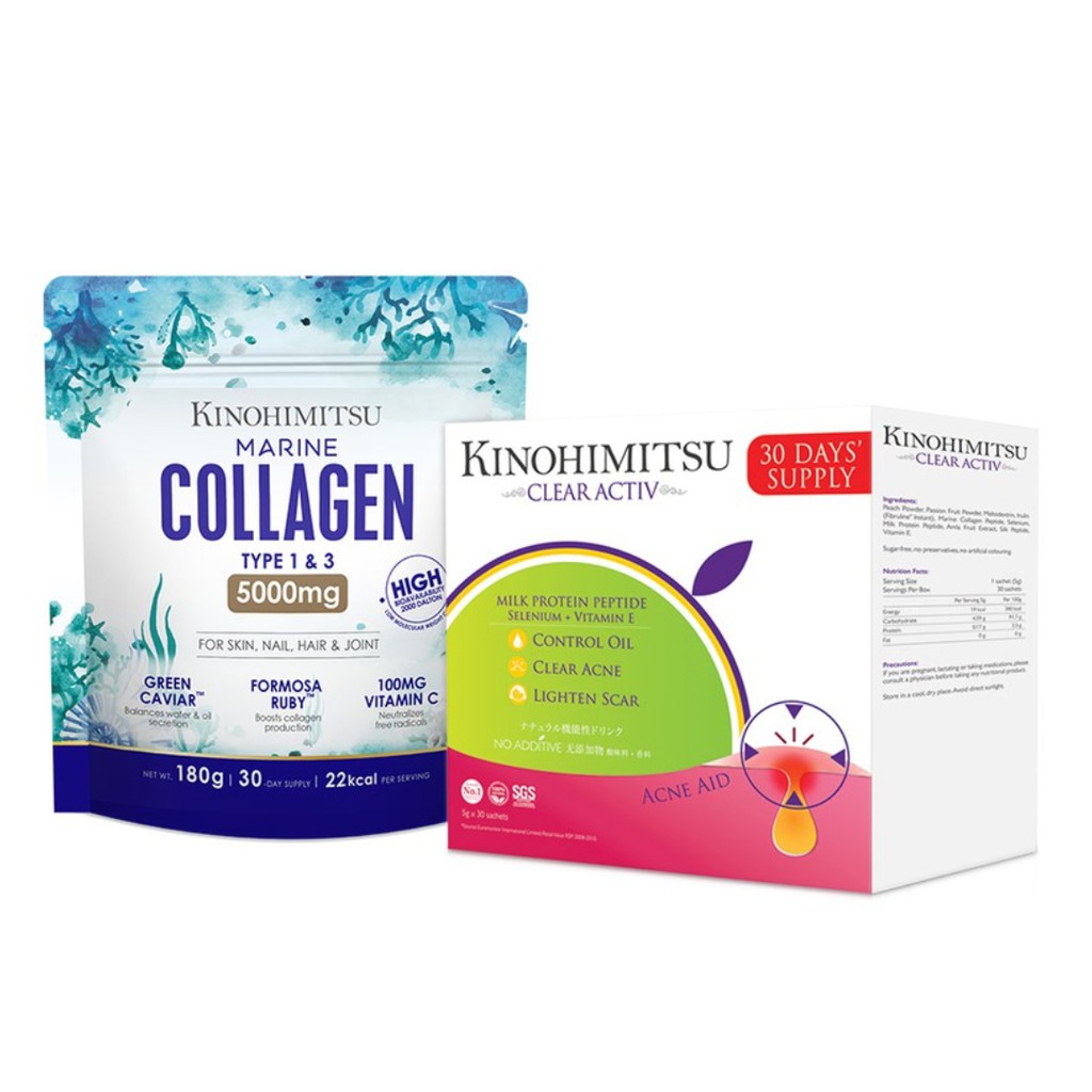 Marine Collagen + Clear Activ (For Acne/Pimple Skin) Shopee Singapore