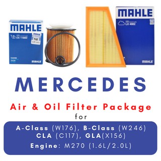 Air & Oil Filter for Mercedes W176 A180 A200 A250 B180 B200 CLA180 CLA200 CLA250 GLA200 GLA250 QX30