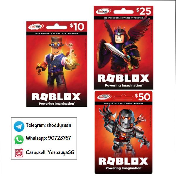 Roblox Prepaid Game Card Shopee Singapore - roblox card singapore