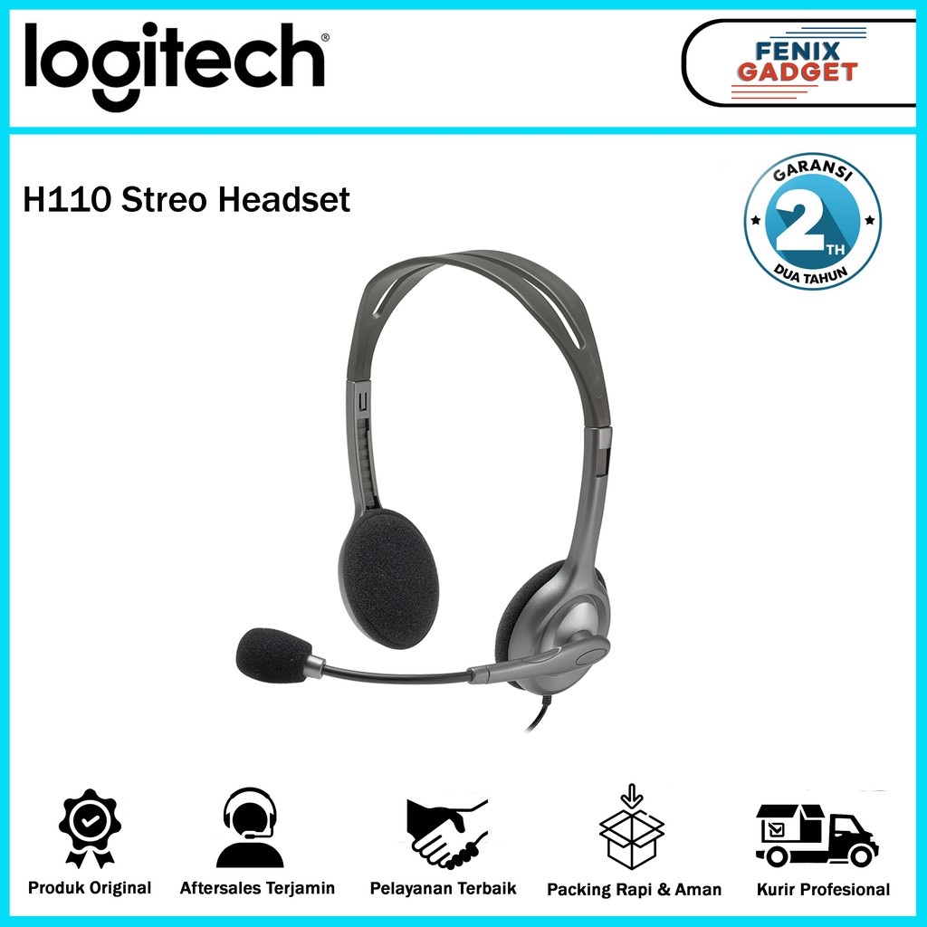 logitech h110 stereo headset with mic