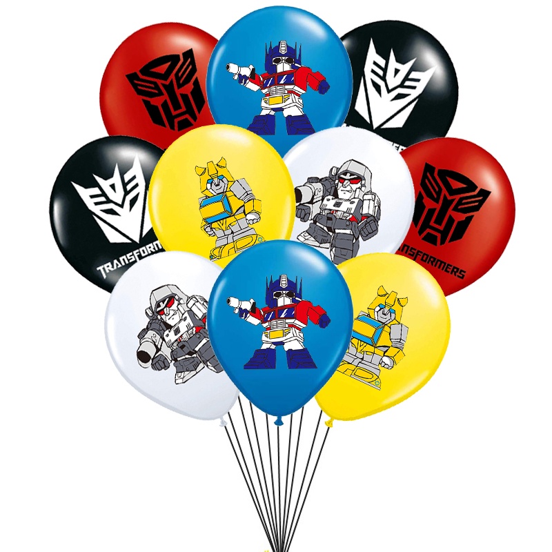 10pcs/lot 12inch Transformers Latex Balloon Optimus Prime Bumblebee