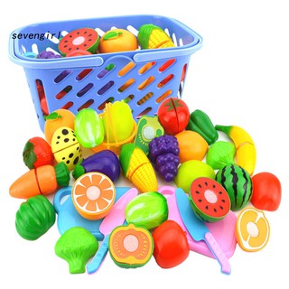 〖SG〗Fruit Vegetable Food Cutting Set Reusable Role Play Pretend Kitchen Kids Toys