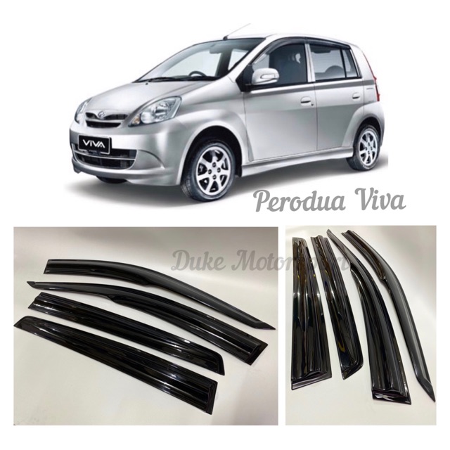 Perodua Viva Mugen Door Visor Air Press Wind Deflector Air 