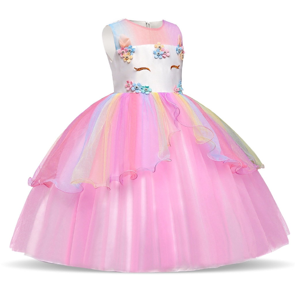 ️( Ready stock )Kame Unicorn Dress for kids girls clothes for girls 110 ...