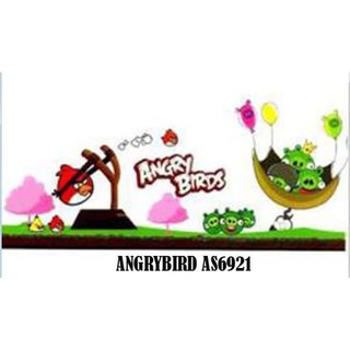 AS6921 ANGRY BIRD N GREEN PIG 60X90 WALSTIKER WALLSTICKER 