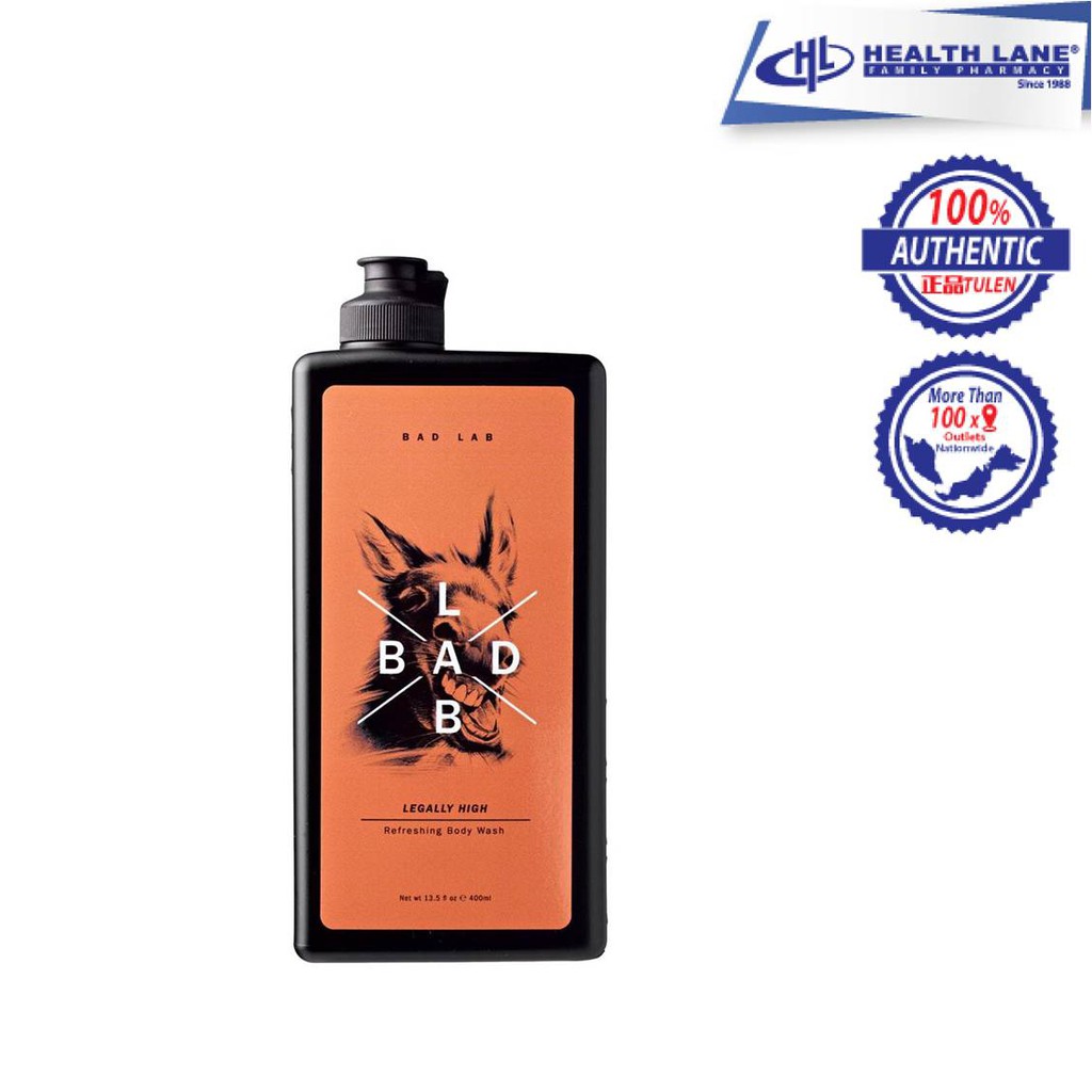 Shop Malaysia Bad Lab Legally High Refreshing Body Wash 400ml Shopee Singapore