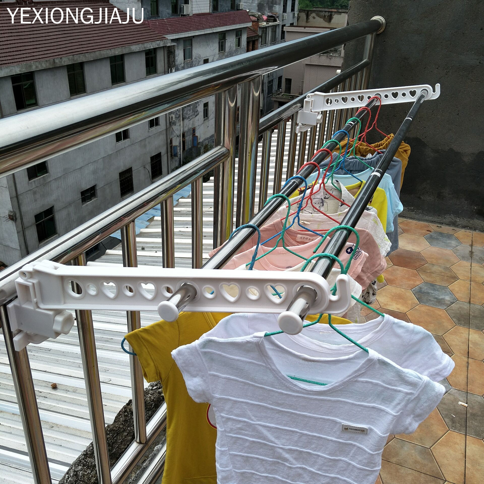 Yexiong Stainless steel balcony railing drying rack Shopee Singapore