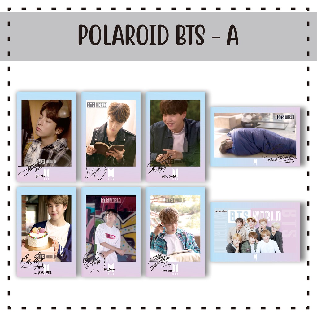 Polaroid And Photocard Kpop Bts World Netmarble (ttd All