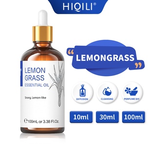 HiQiLi Lemongrass Essential Oil 100% Natural Plant perfume Treatment level Aromatherapy Diffuser Mosquito repellent
