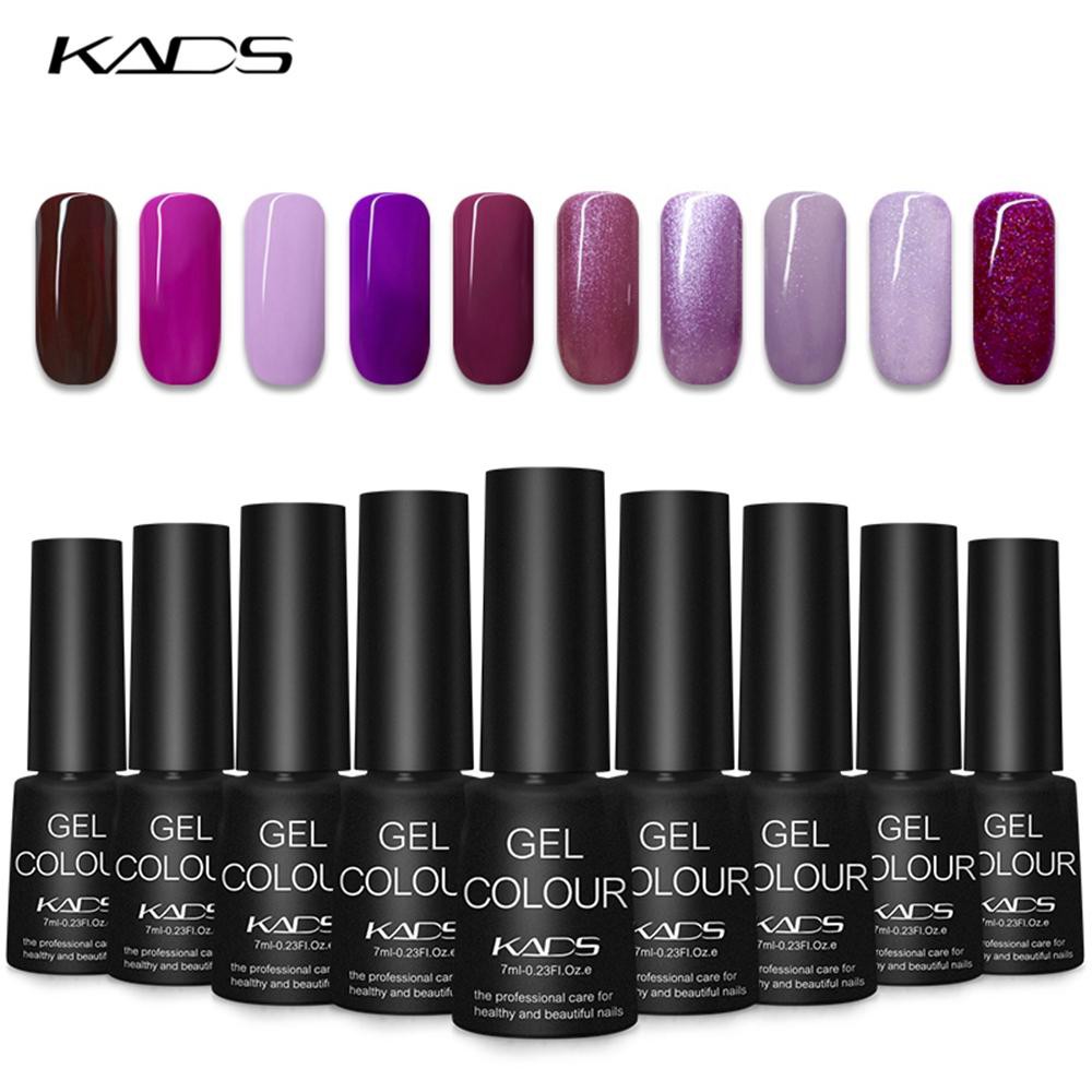 Kads Gel Nail Polish Purple Colors Uv Gel Lacquer 7ml Manicure Nail Gel Polish Nail Art Varnish Shopee Singapore