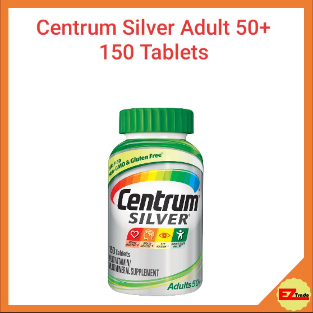 Centrum Silver Adult 50+ Multivitamin Tablets, 150 Tablets Shopee