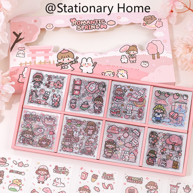 200PCS Sakura Girl Series Sticker Gift Box Cartoon DIY Decoration ...