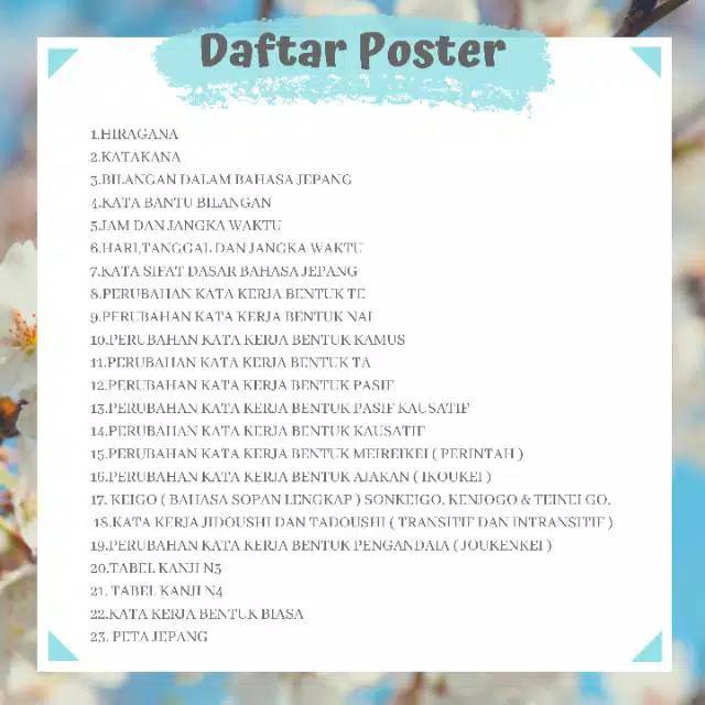 1 Poster Hiragana Japanese Letters Shopee Singapore