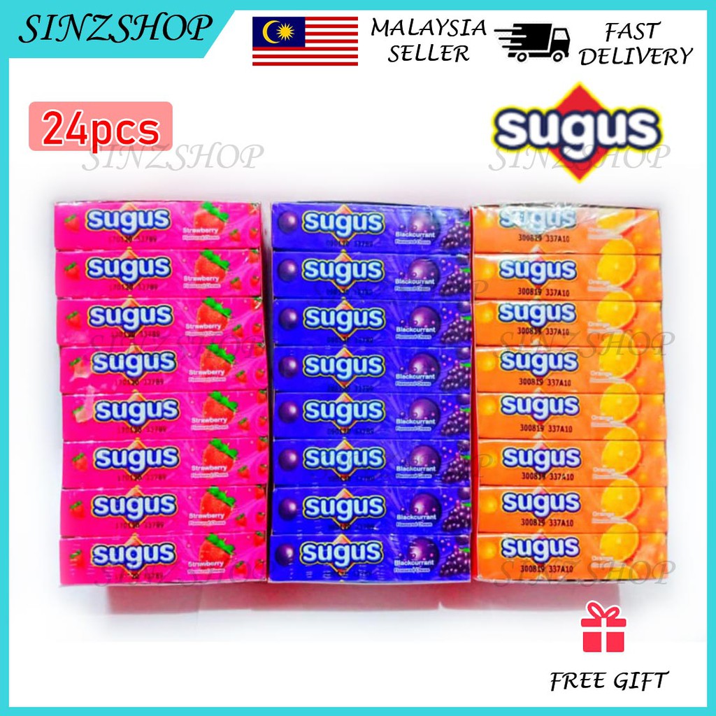 Shop Malaysia A Sinzshop Sugus Chews Stick 30gm X 24pcs Fruit Flavoured Gula Gula Raya Halal Shopee Singapore